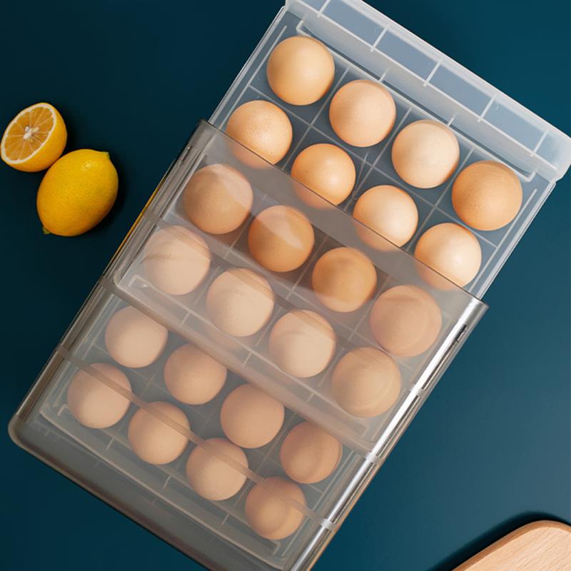 Double-layer Transparent Drawer Storage Box for Eggs