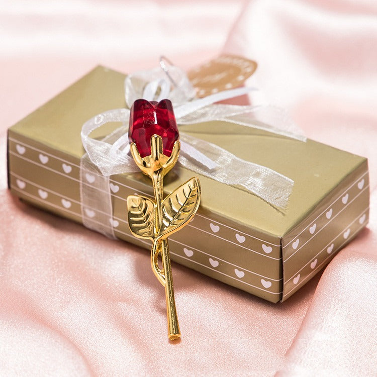 Crystal Metal Rose Gift