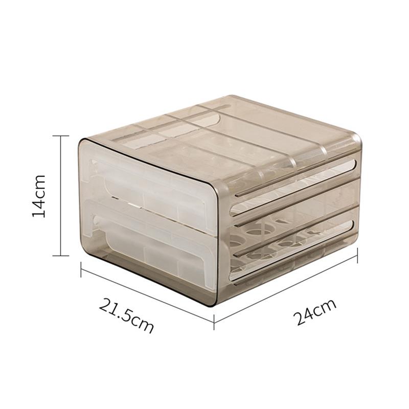 Double-layer Transparent Drawer Storage Box for Eggs